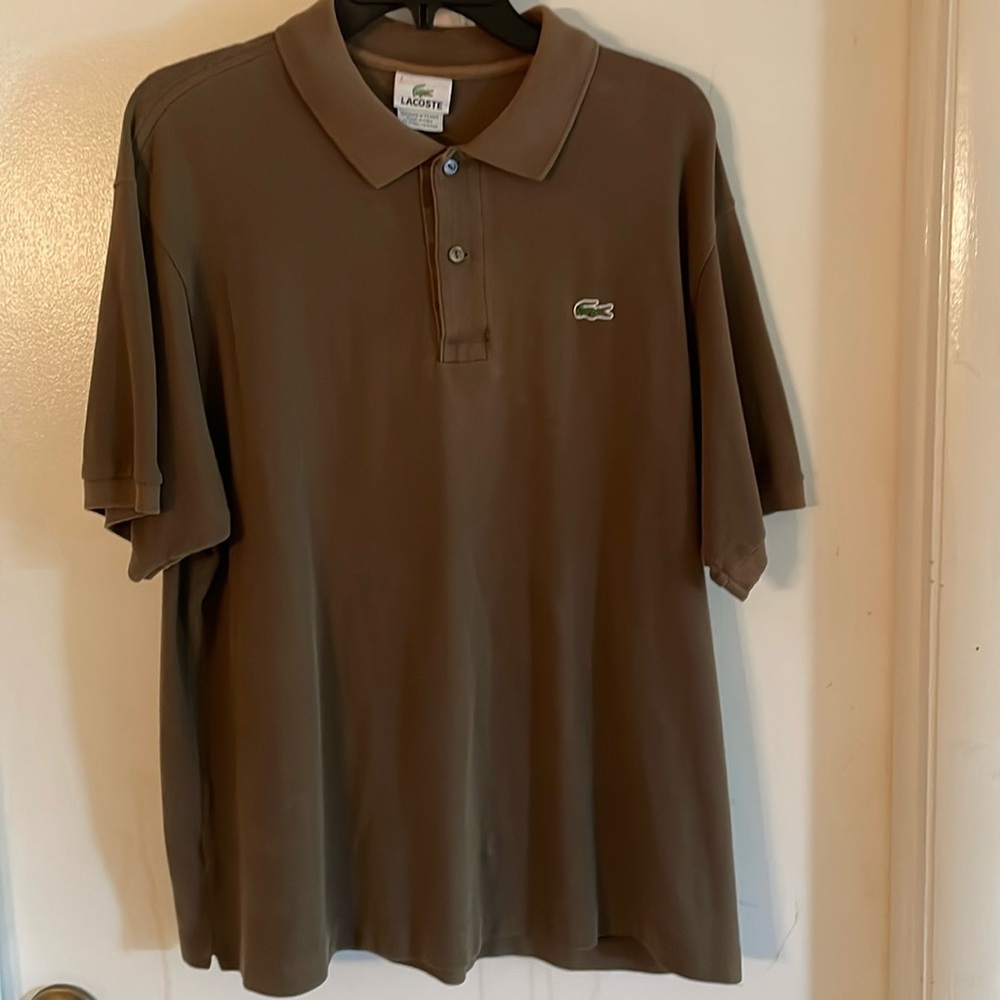Lacoste polo green size 7
